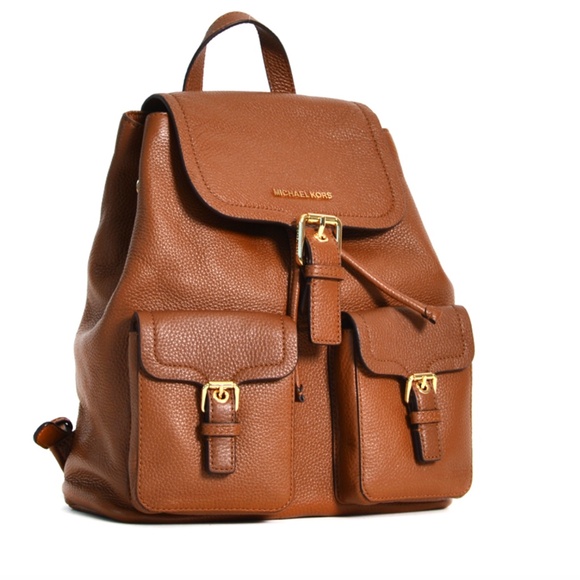 Michael Kors Tan Susie Large Flap Backpack - Picture 1 of 12